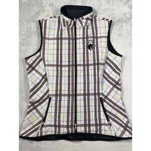 Arista Equestrian Limited Edition Riding Vest Womens Plaid Gray Green Large
